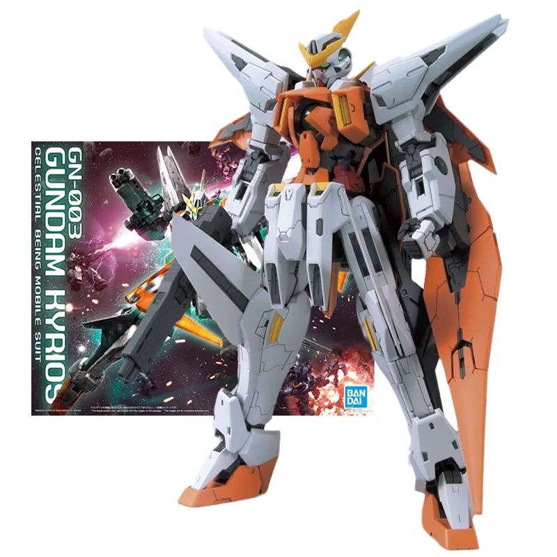 

In Stock Bandai Genuine Gundam Model Kit Anime Figure MG 1/100 GN-003 Gundam Hyrios Collection Model Anime Action Figure Toys