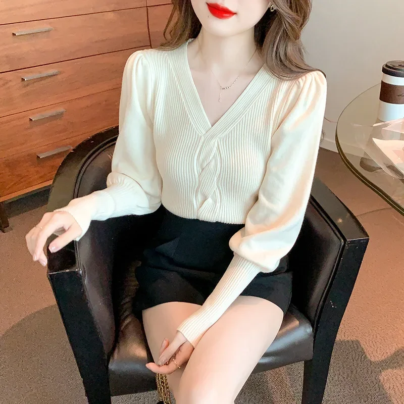 2024 утолщенный свитер с воротником-поло верхняя одежда вязаный базовый слой