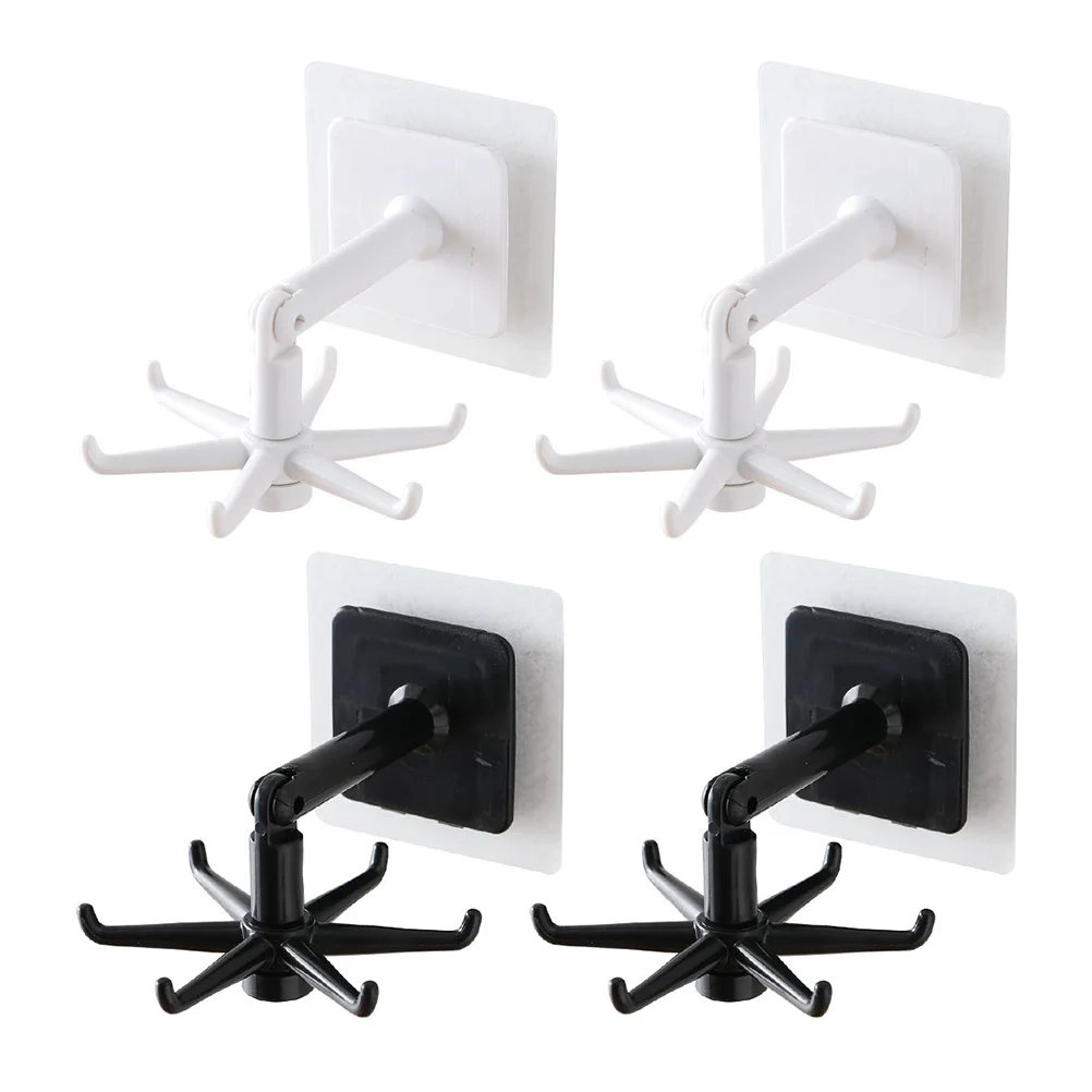 

4 Pcs Adjustable Rotating Hooks Tool Stand Mask Hanger Wall Hangers Face Mask Holder