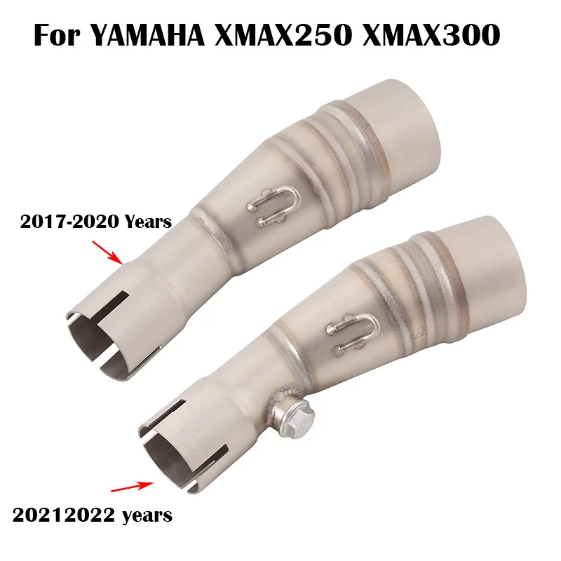 

For YAMAHA XMAX250 XMAX300 2017 2018 2019 2020 2021 2022 Motorcycle Exhaust Middle Connect Link Pipe Stainless Steel Slip On