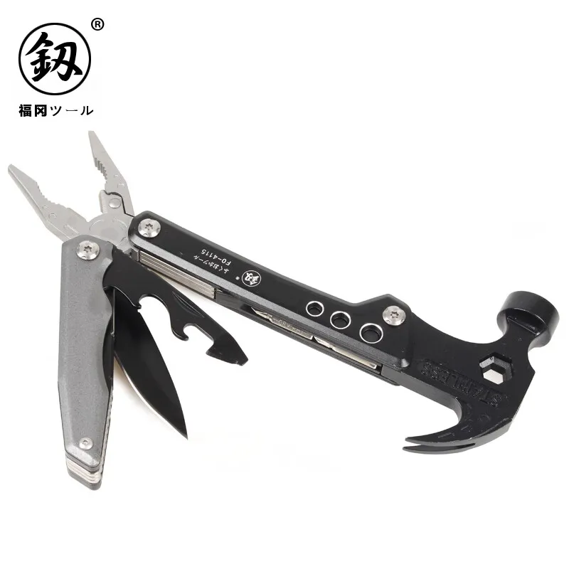 Походный молоток Мультитул снаряжение для выживания 15 в 1 из нержавеющей стали