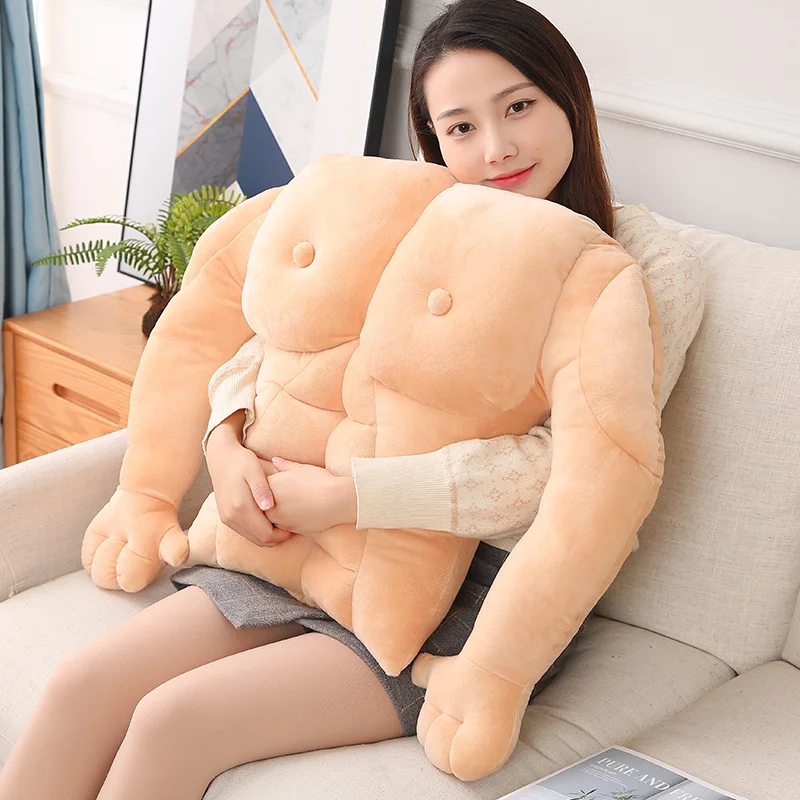 

1pc 50*70cm Sexy Muscle Body Plush Pillow Stuffed Soft Sofa Chair Cushion Creative Muscular Man Dolls for Boyfriend Present