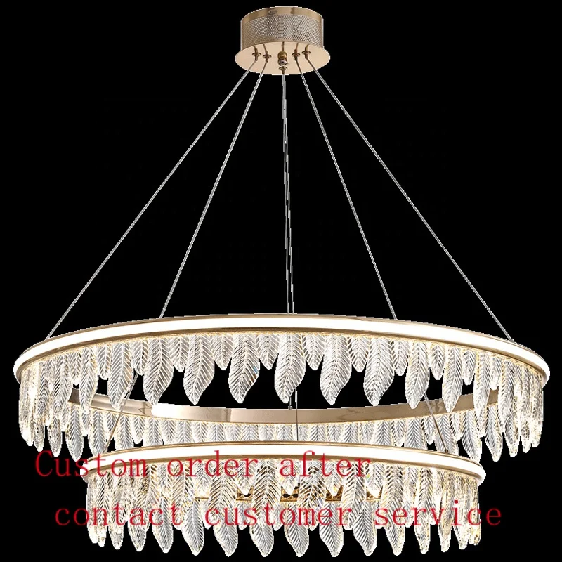 

Luxury Crystal Decorative Round Pendant Hanging Lighting And Lamps Fixture Dining Room Gold K9 Crystal Linear Modern Rectangular