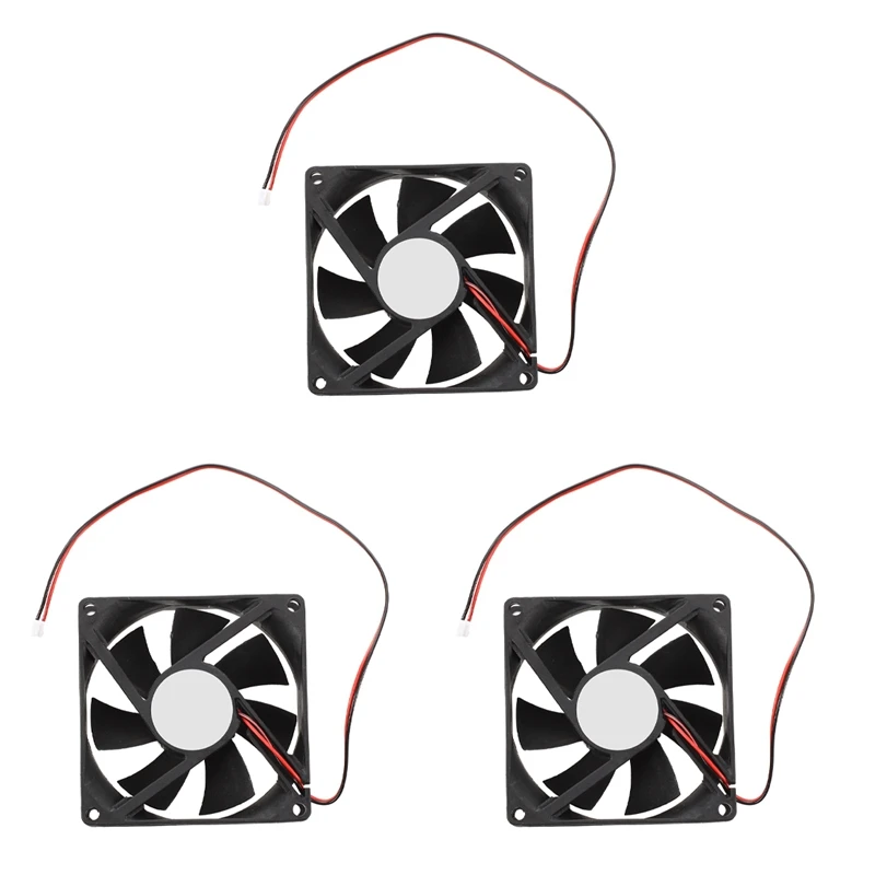

3Pcs 80Mm DC 12V 2Pin PC Computer Desktop Case CPU Cooler Cooling Fan