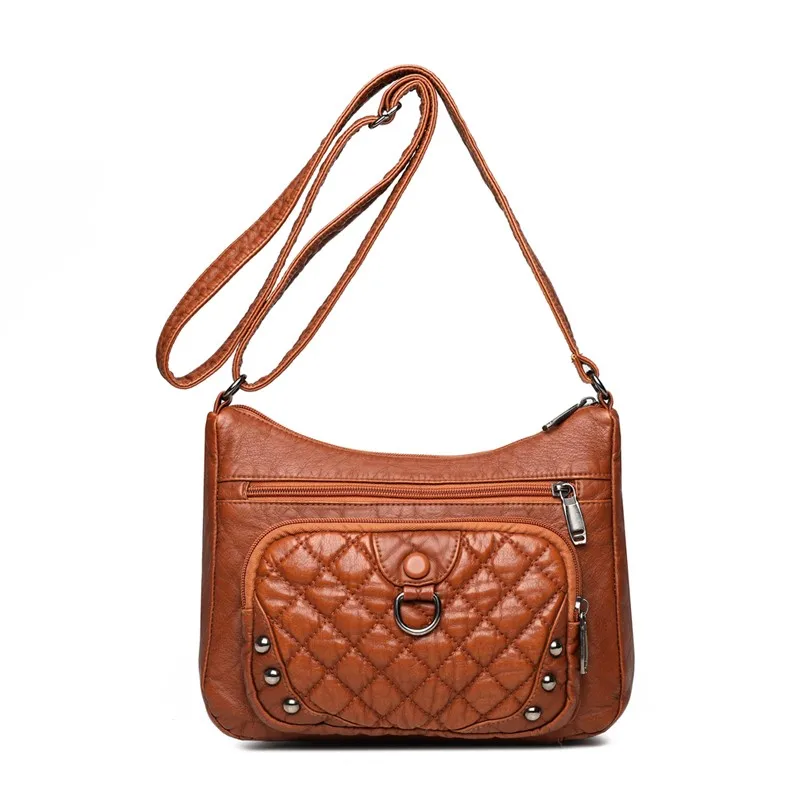 

PU Leather Women Crossbody Underarm Bag Retro Solid Color Ladies Handbags Fashion Design Girls Small Shoulder Bags