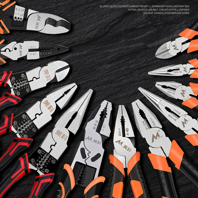 

Electrician Cable Pliers Hand Tool Multifunction Clamp Cutter Vise Press Plier Long Nose Tongs Woodworking Hardware Hand Tools