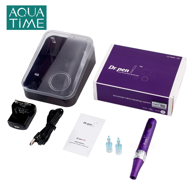 Dr Pen X5 Derma Беспроводная Машинка для мезотерапии 12 картриджей микро-игольчатая