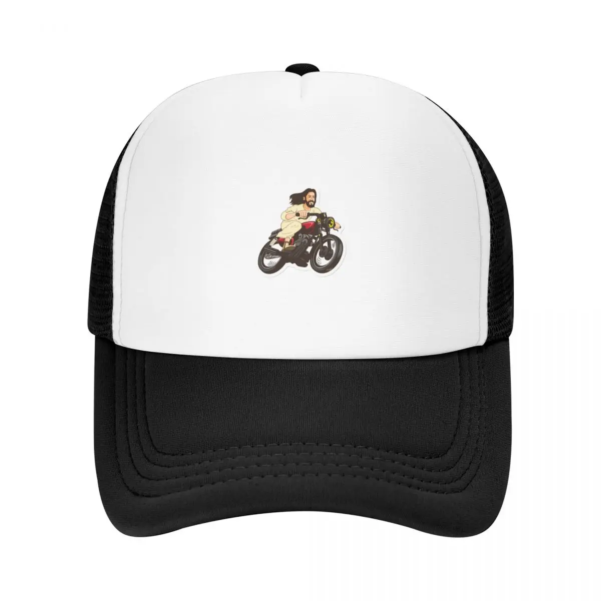 

New Jesus on the motorcycle helmet sticker Baseball Cap derby hat Military Cap Man Luxury Hat Wild Ball Hat Hat For Man Women'S