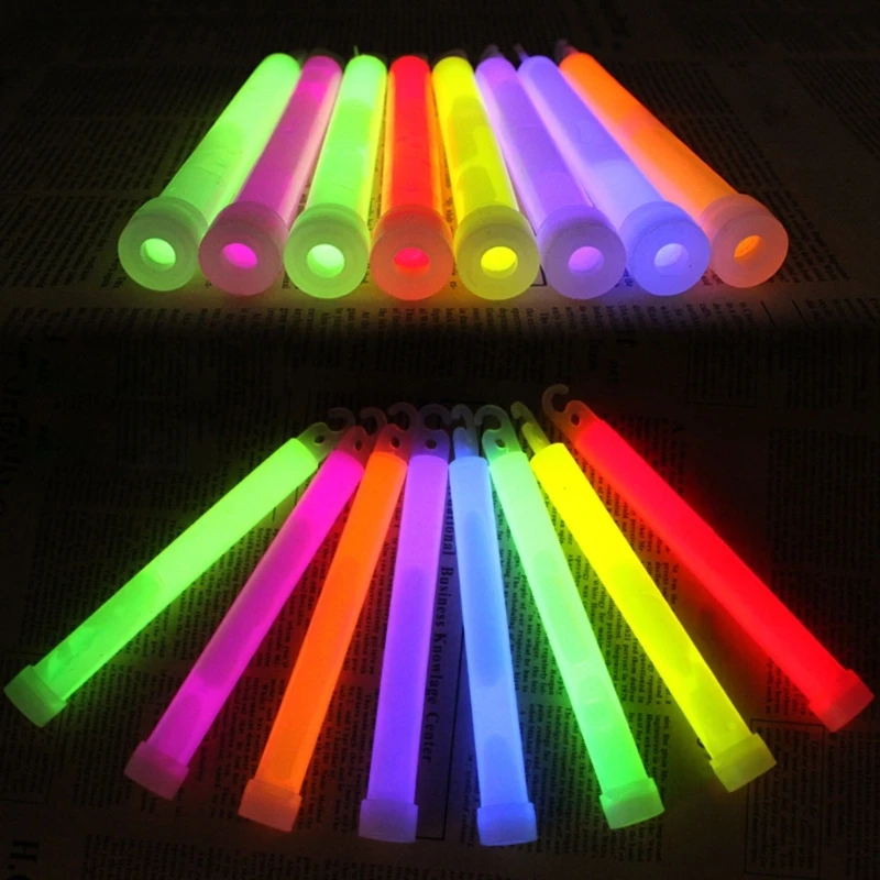 

6Inch Bright Glow in The Dark Glow Sticks Tubes Lanyard Light Sticks