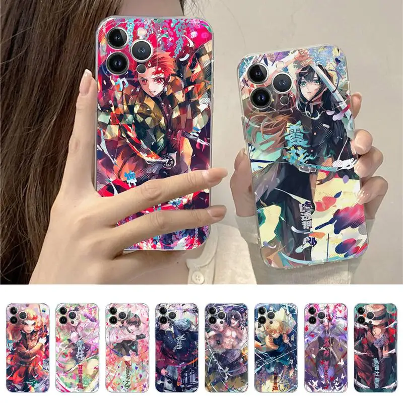 

Japan Demon Slayer Anime Phone Case for iPhone 11 12 13 mini pro XS MAX 8 7 6 6S Plus X 5S SE 2020 XR case