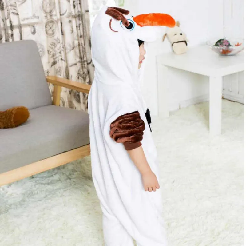 Лидер продаж костюм Диснея для косплея пижамы с изображением снеговика Холодное