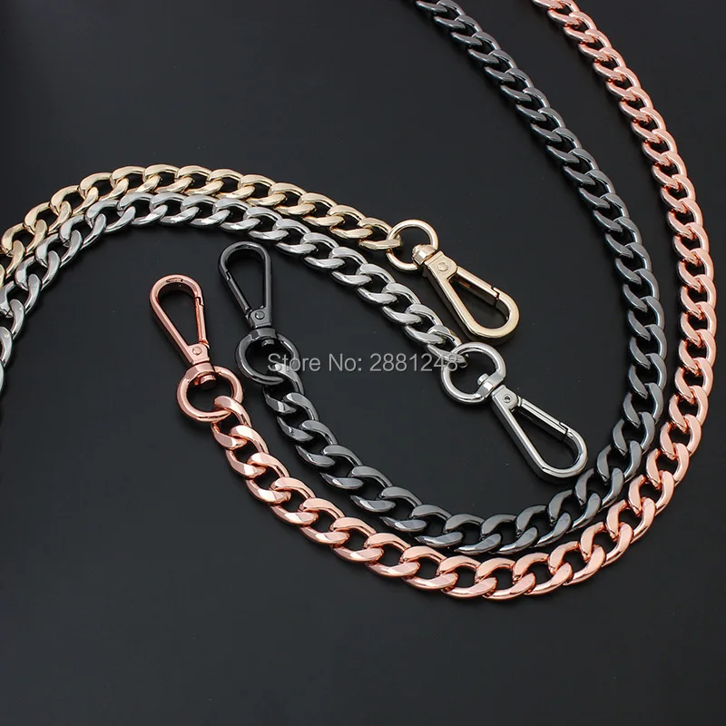 Metal Bag Chains 12mm DIY Detachable Replacement Purse Chain Bag Belts Straps for Handbags Handle Accessories Shoulder Crossbody