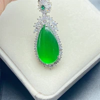 hot selling natural hand carve jade ice water droplets necklace pendant fashion jewelry accessories men women luck gifts1