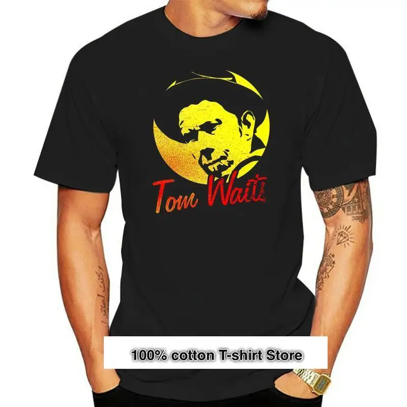 

Camiseta negra tom waits para hombre, ropa para mujer