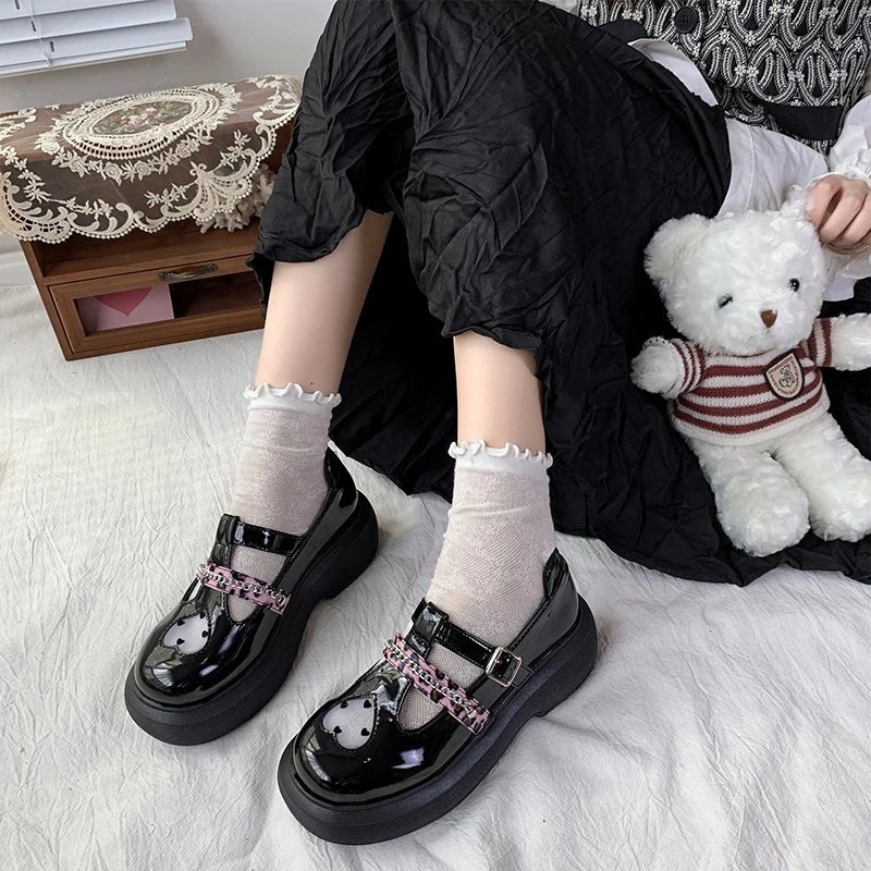 

Маленькие кожаные туфли 5 см в студенческом стиле, женские японские мягкие туфли для девушек, симпатичные туфли jk Lolita, весна 2022, новые туфли с...