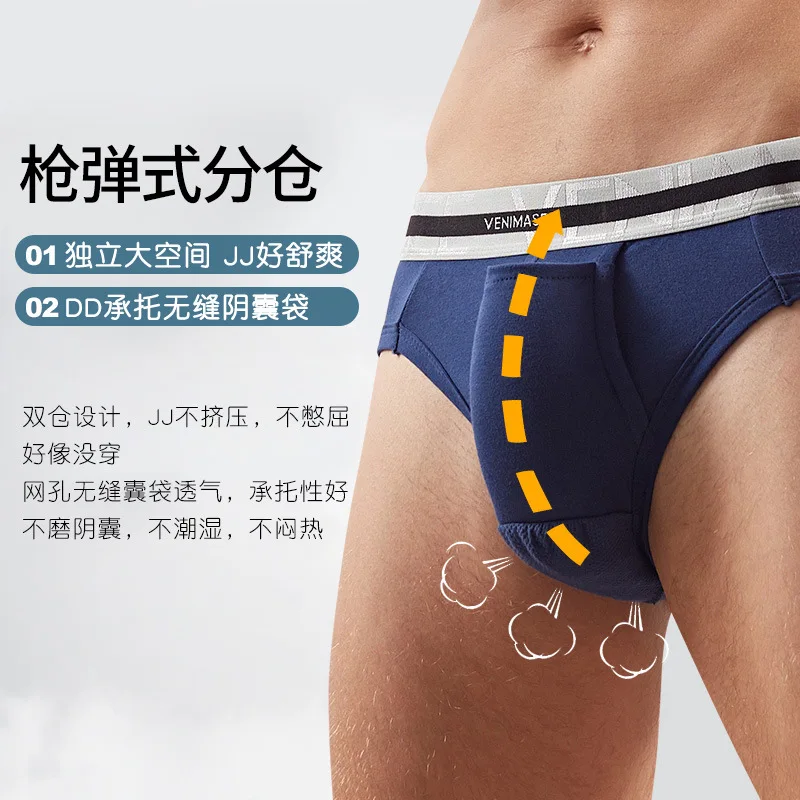 Man Sexy Lingerie with Penis Pouch Scrotal Testicle Support Sheath Boxer Briefs Varicocele Breath Physical Underwear Open Hole