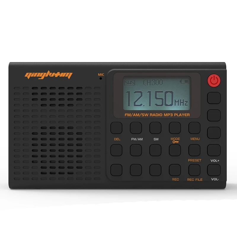 

All Band AM/FM Radio Receiver Speaker Stereo MP3 Player Support TF Card LED Display Portable Radios For Old Man