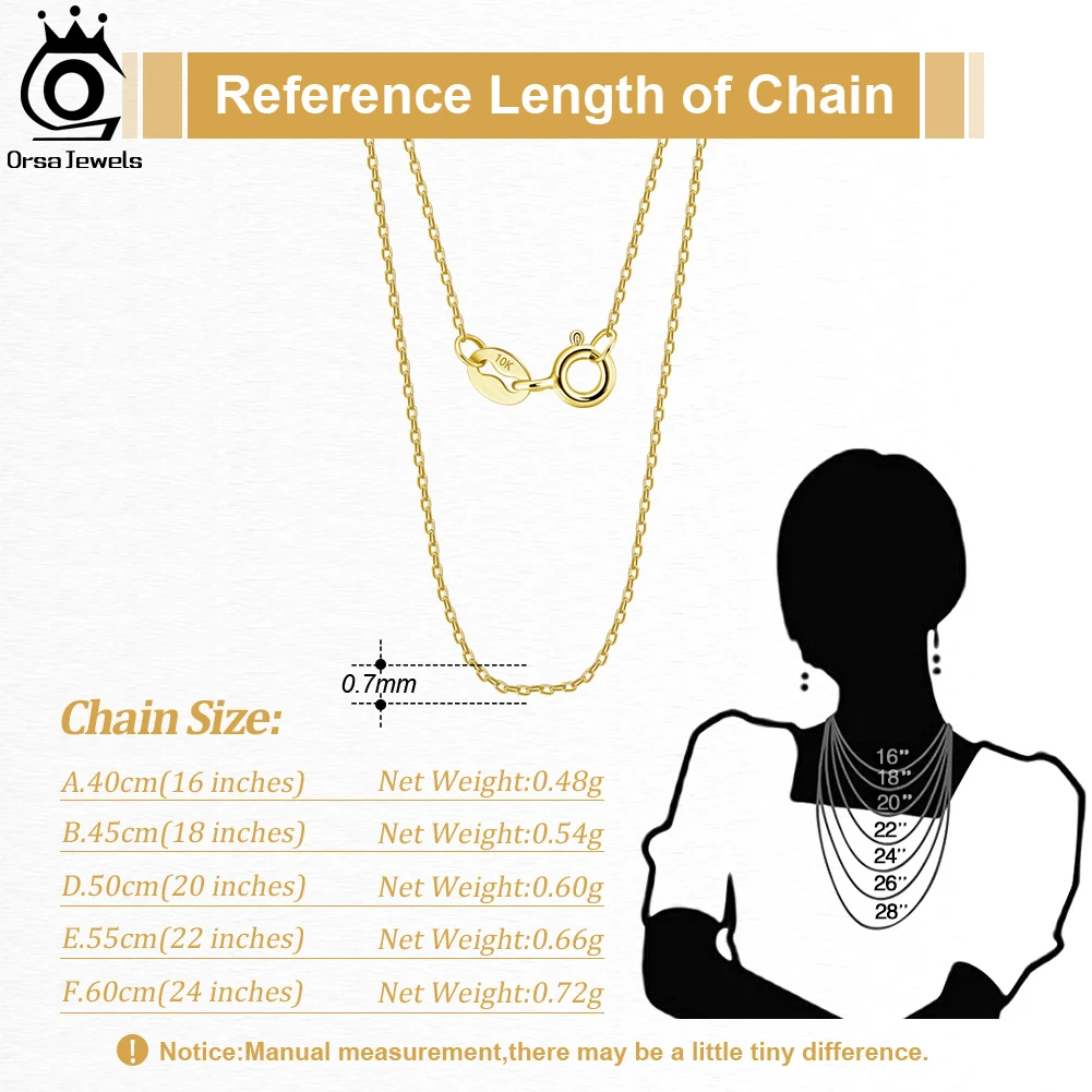 Ожерелье ORSA JEWELS с цепочкой длиной 0 7 мм 10 к цвет желтый/белый/розовое золото -