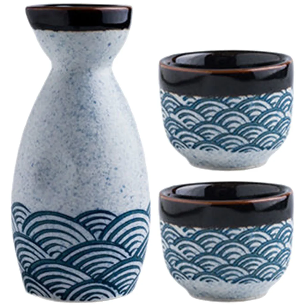 

Sake Cup Saki Kettle Cups Ceramic Tea Japanese Traditional Set Pot Bottle Chinese Drinking Pottery Cold Flagon Style Retro Japan