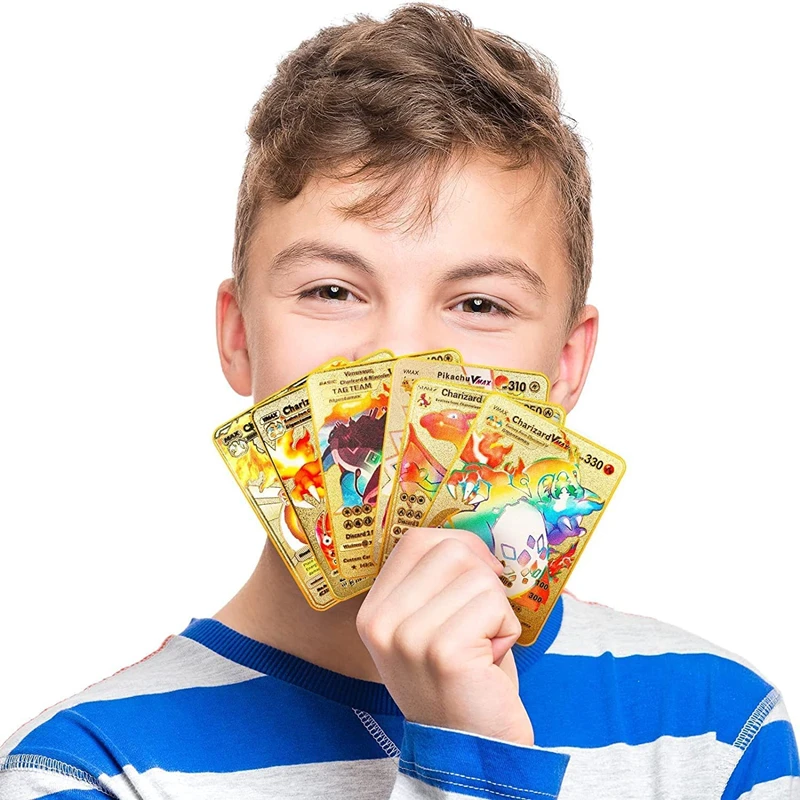 27-54 шт./компл. испанский редкий металлический золотой карточный бокс Pokemon Vmax GX Energy