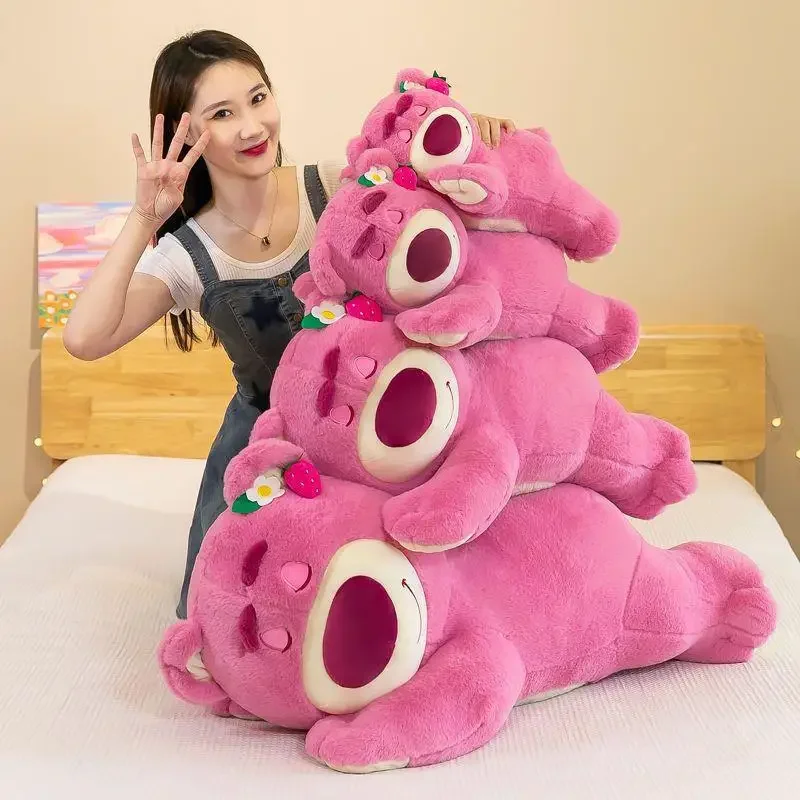 Милая плюшевая игрушка MINISO с клубничным медведем 50-90 см большая подушка