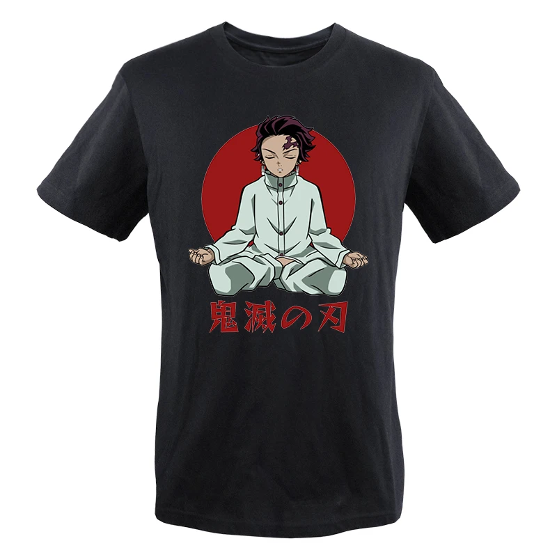 

Demon Slayer Anime Summer Mens Tshirts Kimetsu Swordsmith Graphic Male Tops Tees Round Neck Printed Tees Loose Camisa Masculina