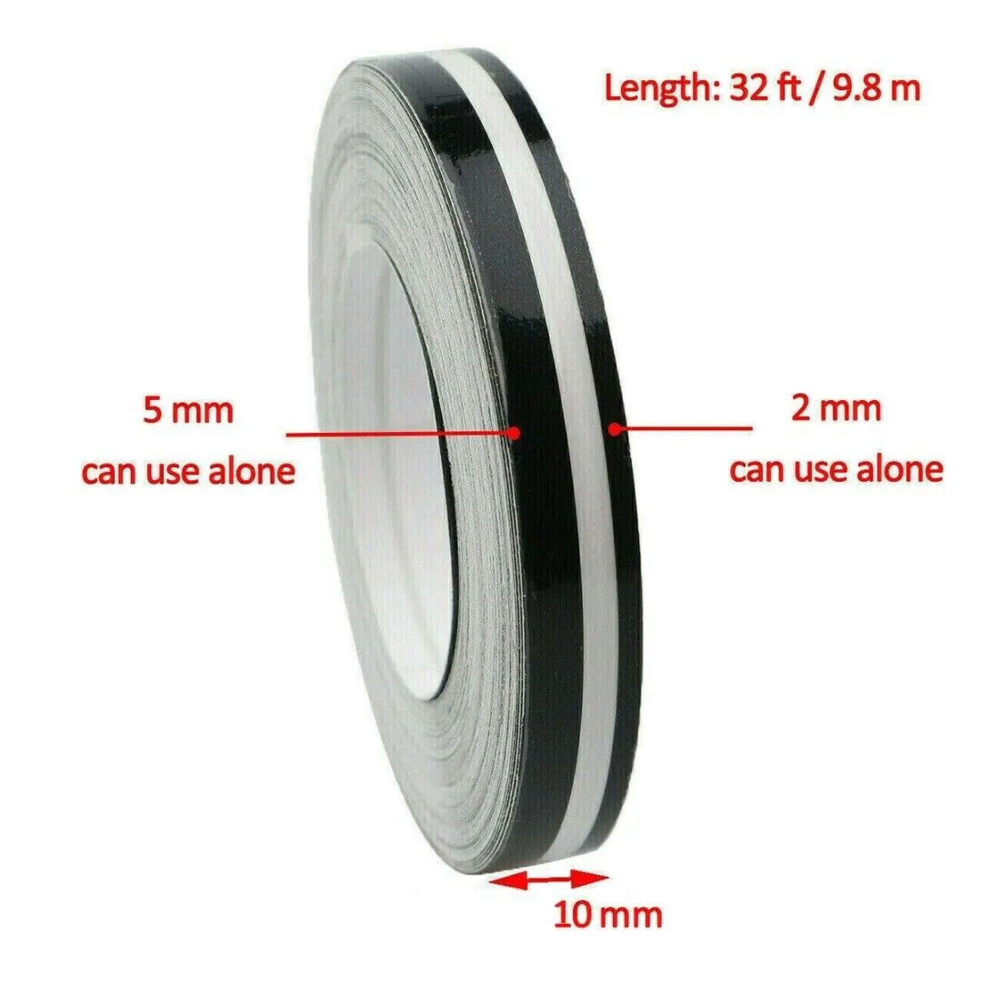 

Striping Stripe Stickers Tape Vinyl Waterproof Accessories Black Decals
