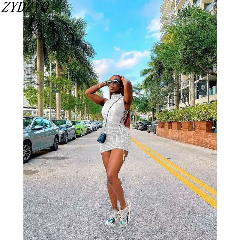 

ZYDZYQ Sexy Dress Summer O-Neck Sleeveless Birthday Dresses for Women Y2k Clothes Club Outfits Vacation Streetwear Wholesale