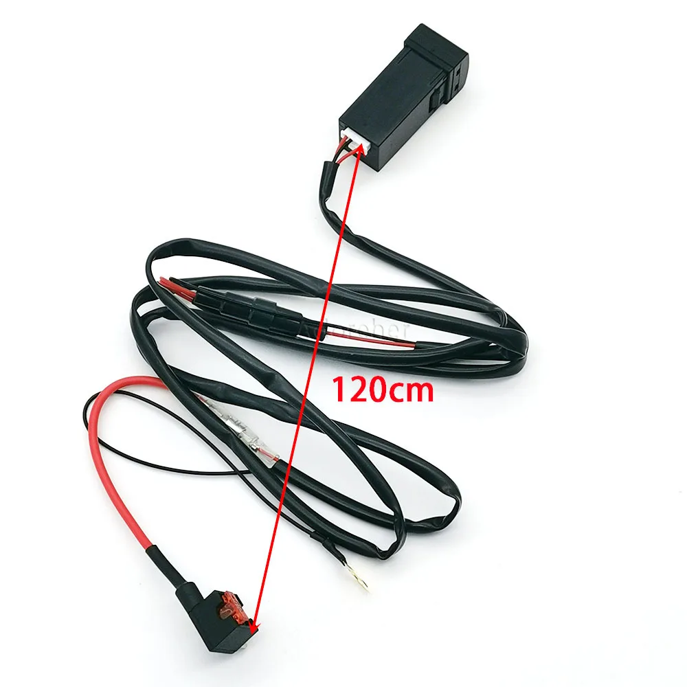 Фото Автомобильное зарядное устройство с двумя портами USB QC3.0 Type-C PD для Toyota Land Cruiser Prado 150 Rav4 Camry Corolla 18-22 №3