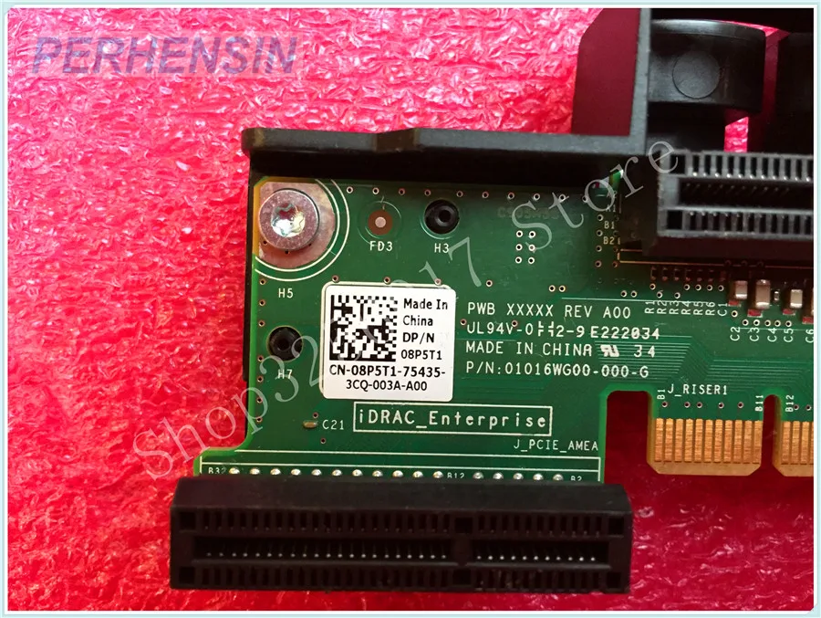 Подлинная карта для Dell PowerEdge R520 1p System Riser 1 iDRAC Enterprise 8P5T1 08P5T1 полностью