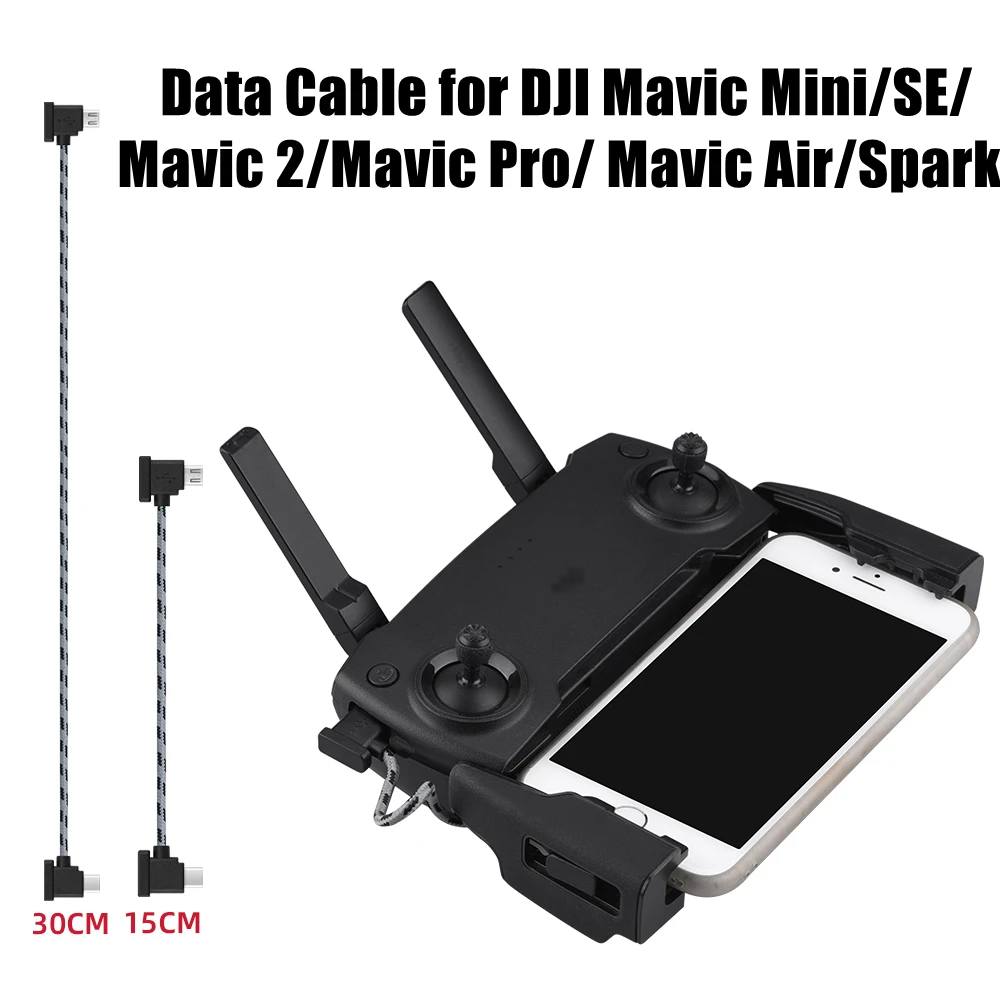 

Data Cable for DJI Mavic Mini/SE/Mavic 2/Mavic Pro/ Mavic Air/Spark Remote Control Spare Part Phone Tablet Drone RC Accessories