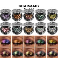 charmacy new 10 multichrome single eye shadow high pigment long lasting duo chrome eyeshadow glitter easy to wear eye makeup