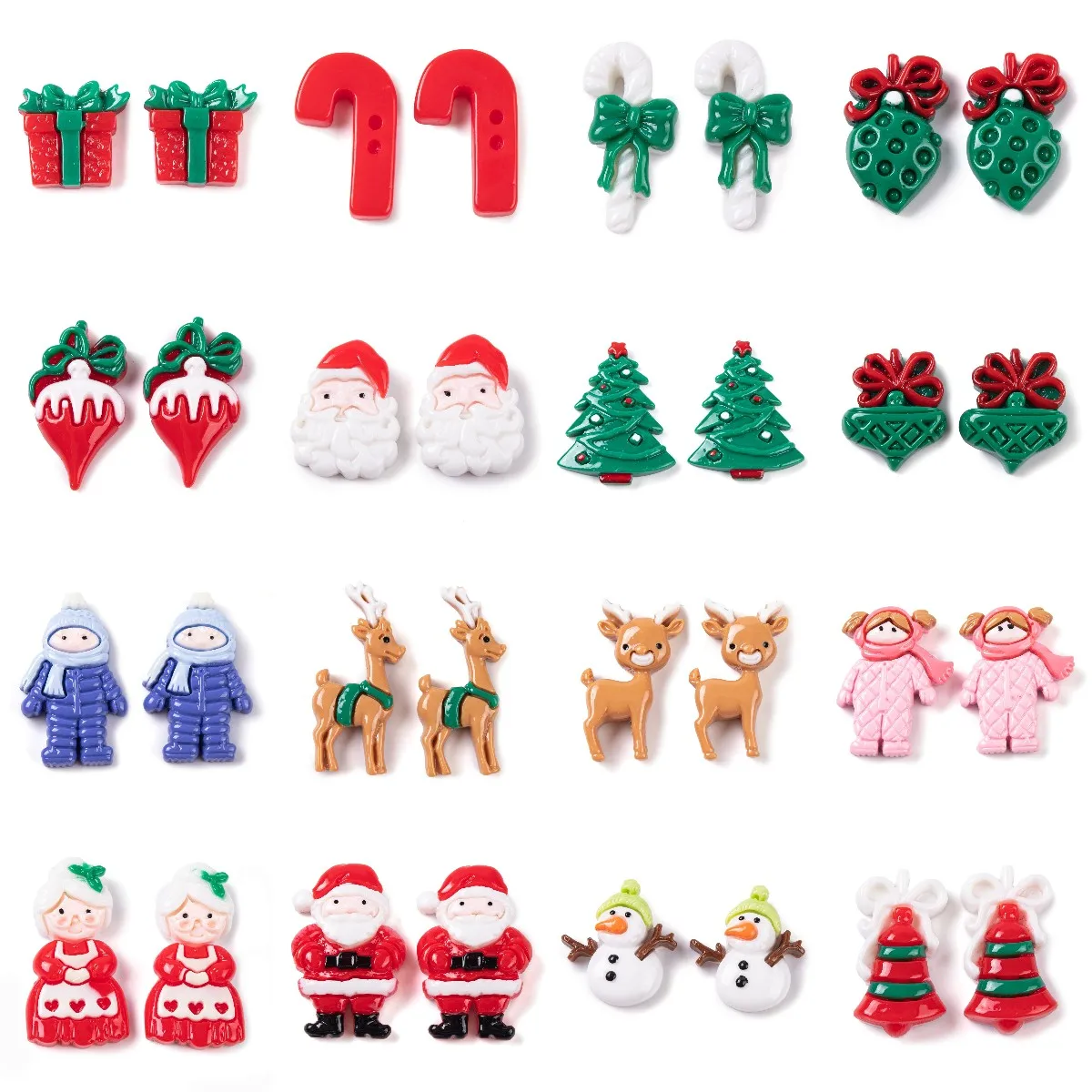 130 шт. рождественская тема непрозрачные декоративные кабошоны из смолы смоляные