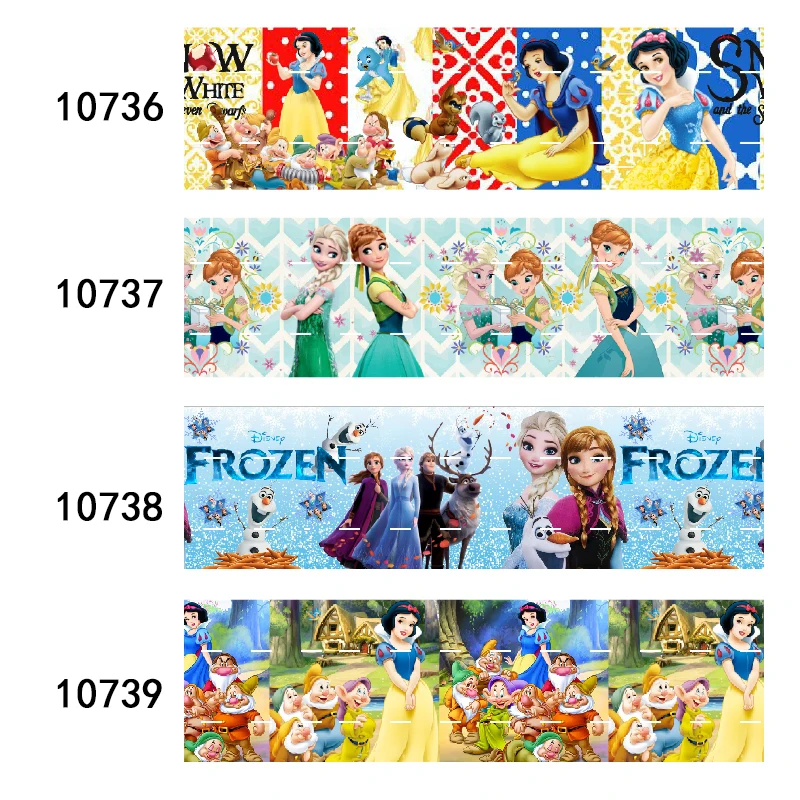 

25MM 38MM Snow White Ariel Elsa Belle Printed Disney Princess Ribbon