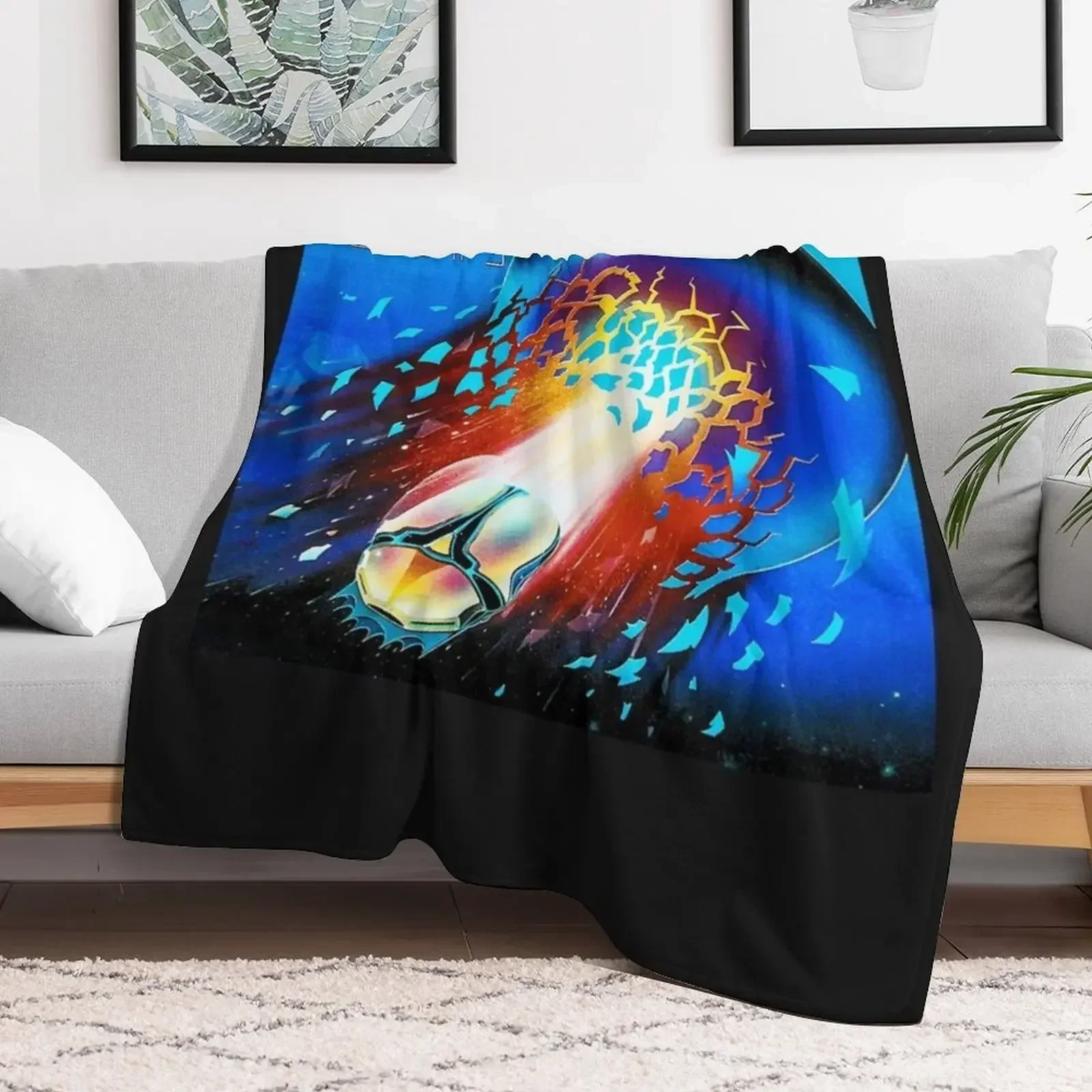 Пушистое одеяло Journey Band Escape оранжевого цвета