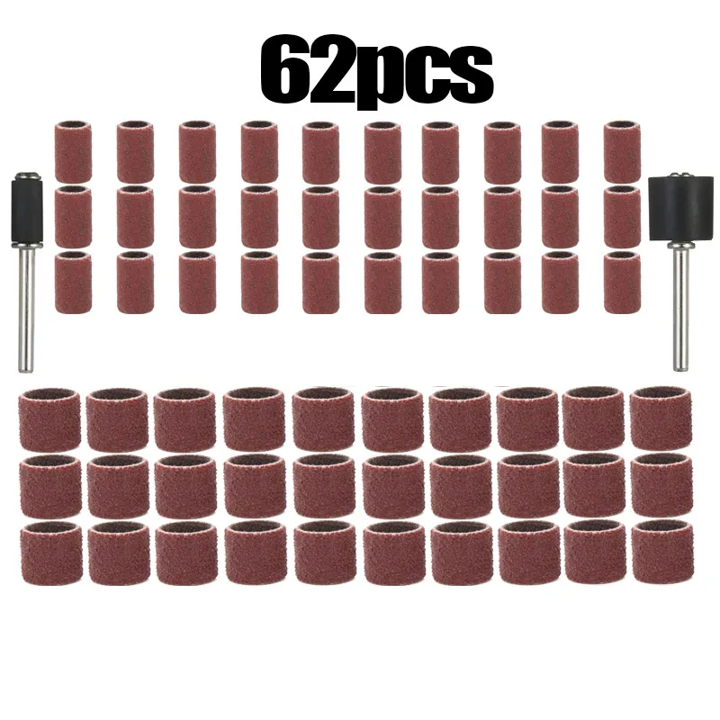 12.7/6.35mm Sanding Drum Kit Grit #80 #120 #180 Sanding Band for Dremel Sleeves For Electric Mini Angle Grinder Sanding Mandrels