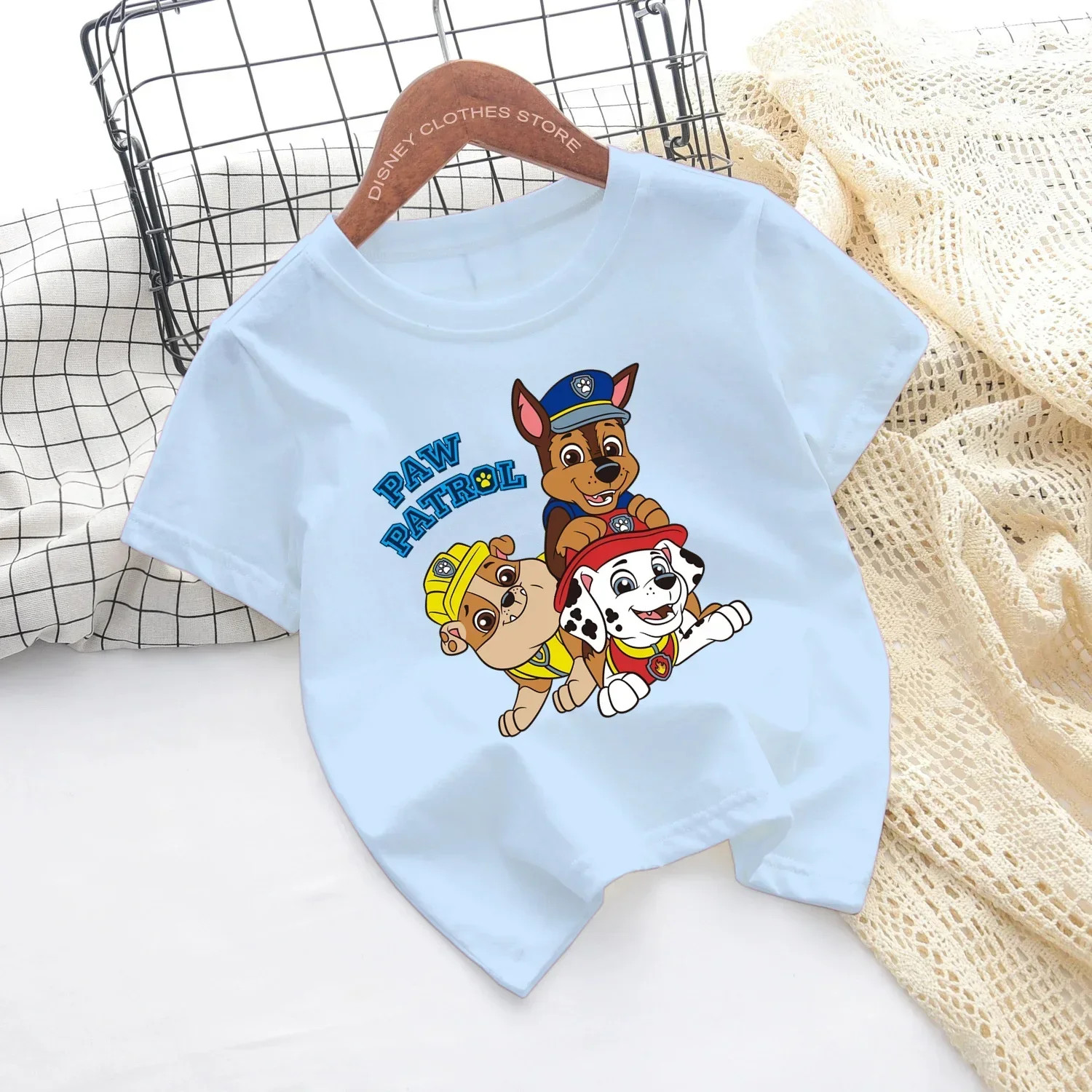 Костюм детский летний из футболки и шортов с принтом Щенячий патруль