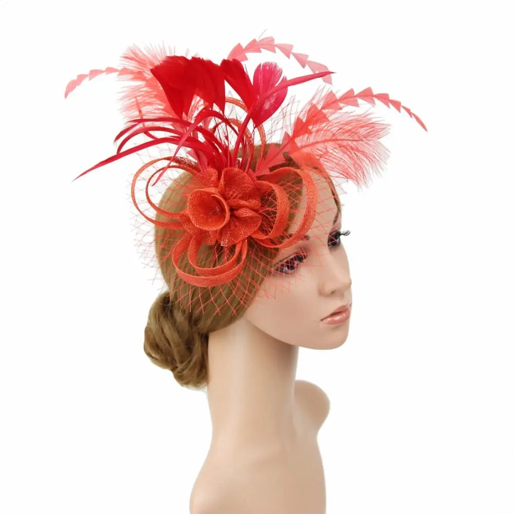 

New Women With Veil Vintage Hair Clip Tea Party Headwear Fascinators Headband Hair Accessory