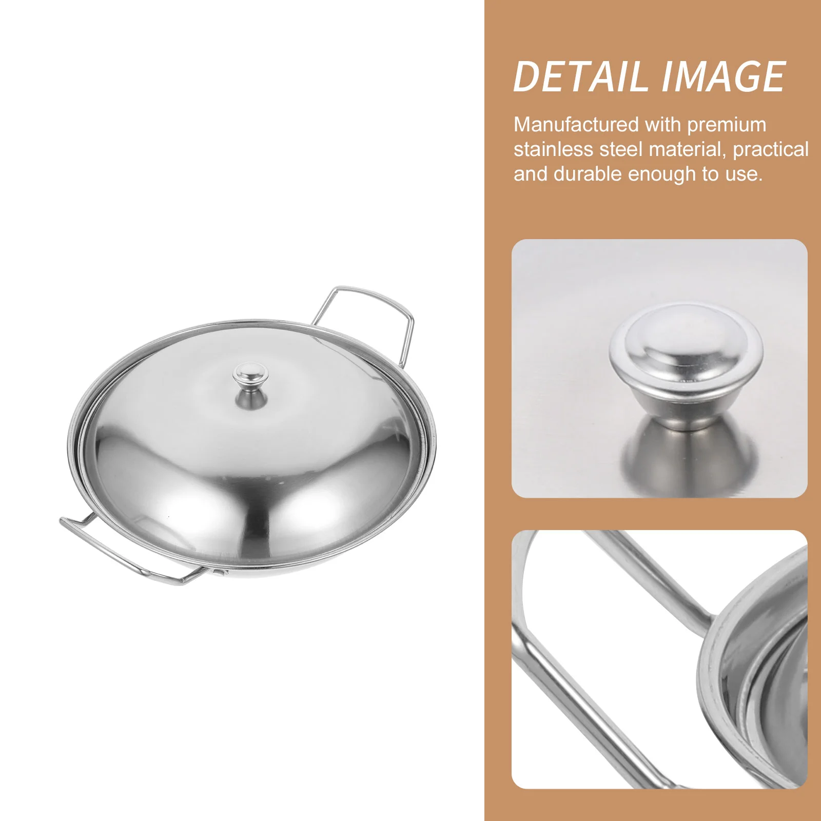 

Pan Wok Pot Frying Steel Saute Stock Hot Stainless Skillet Chinese Iron Lid Egg Cast Woks Fry Stir Shabu Pans Non Oven Steaming