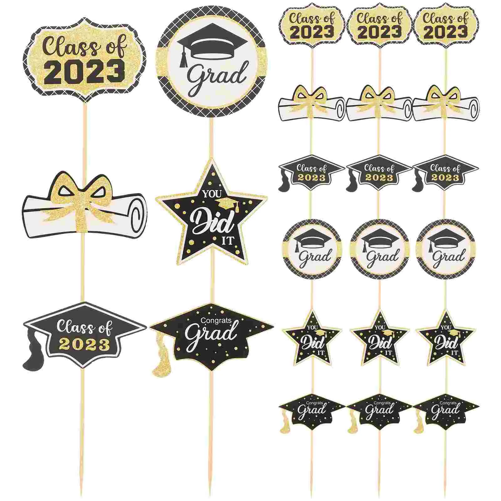

Gift Congrats Graduation Cupcake Supplies Paper Topper Party Decor 2023 Dessert