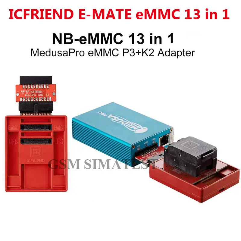 ICFRIEND E-MATE X E MATE BOX EMATE EMMC BGA NB - eMMC 13 в 1 розетка с Z3X легкий Jtag UFi Box Riff MiPi Medusa Pro купить по
