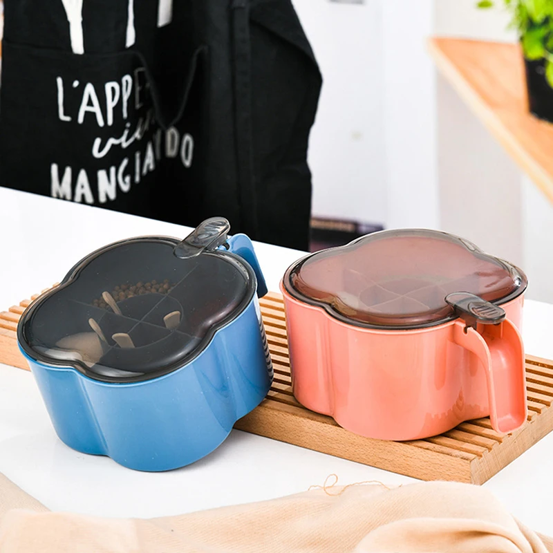 

Seasoning Box Kitchen Supplies All-in-one Multiple Storage Salt Monosodium Glutamate Seasoning Tank Household Salt Tank