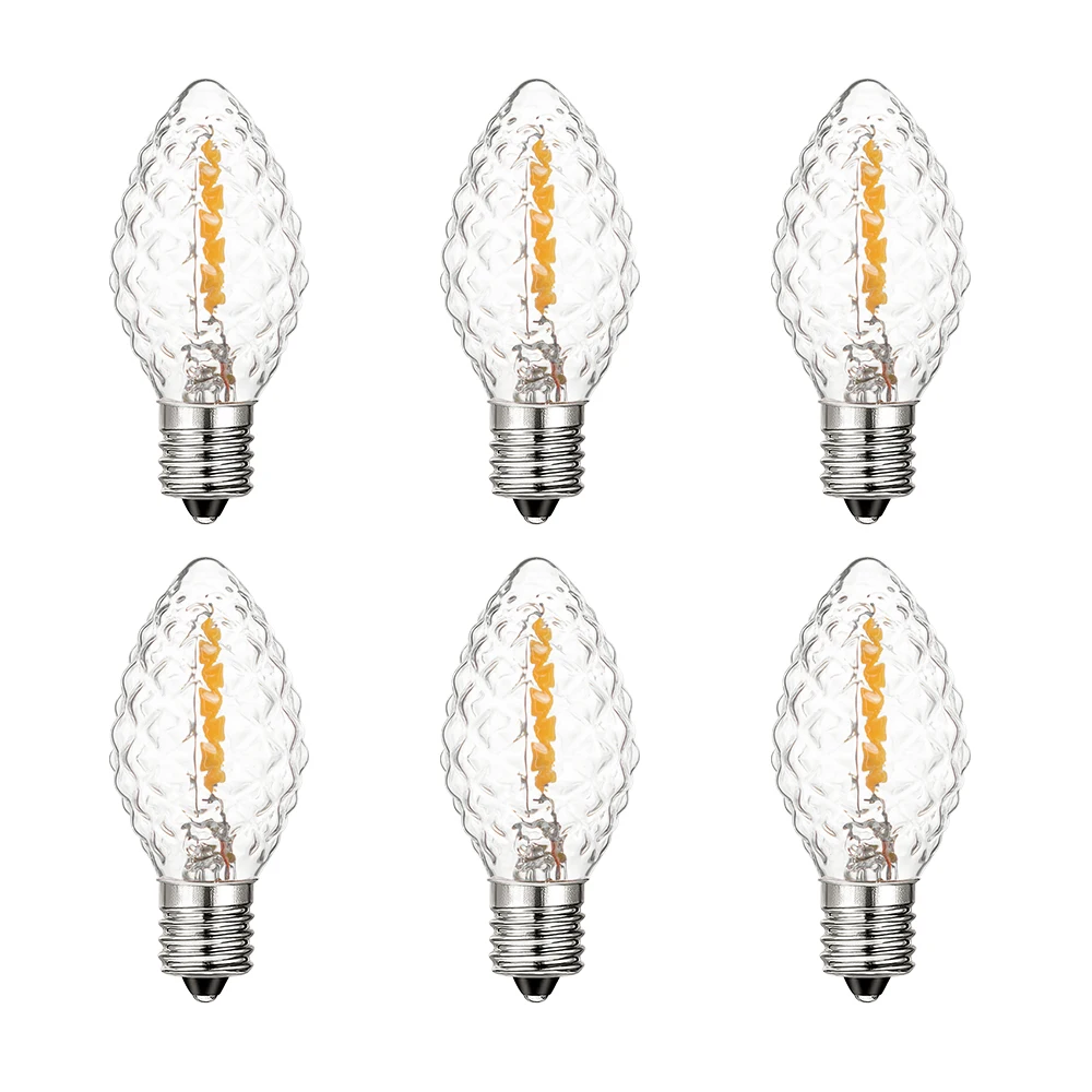 Янтарные светодиодные лампочки G40 1Вт 6шт