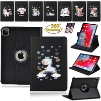 360 rotating case for apple ipad pro 9 7 10 5 tablet cover for pro 11 20182020 unicorn pattern auto wake up protective shell