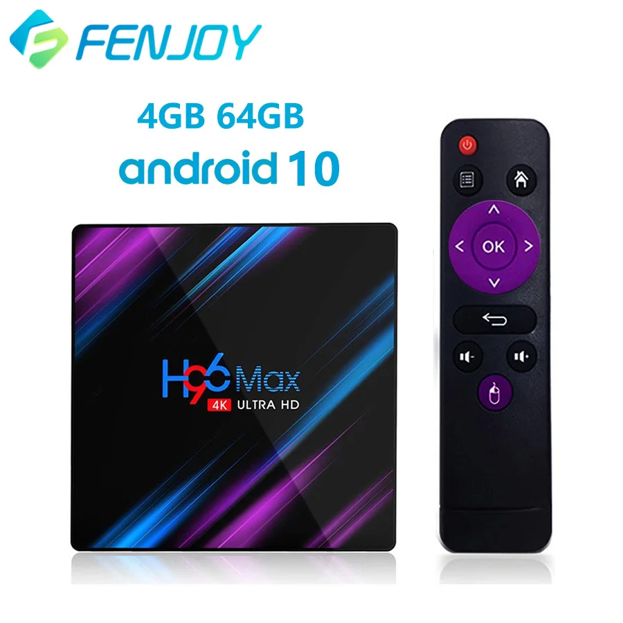 ТВ-приставка H96 MAX RK3318 на Android 11 4 + 64 ГБ 4K Youtube Wi-Fi BT |