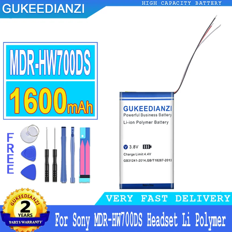 

Bateria 1600mAh High Capacity Battery MDRHW700DS For Sony MDR-HW700DS Headset Li Polymer High Quality Battery