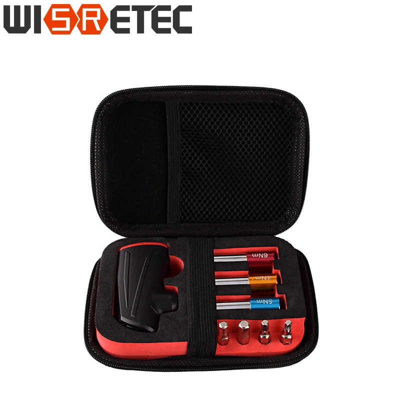 WISRETEC T Type 4-5-6Nm Handle Fixing Torque Wrench Socket Set Portable Professional Bicycle Repair Mechanical Tool