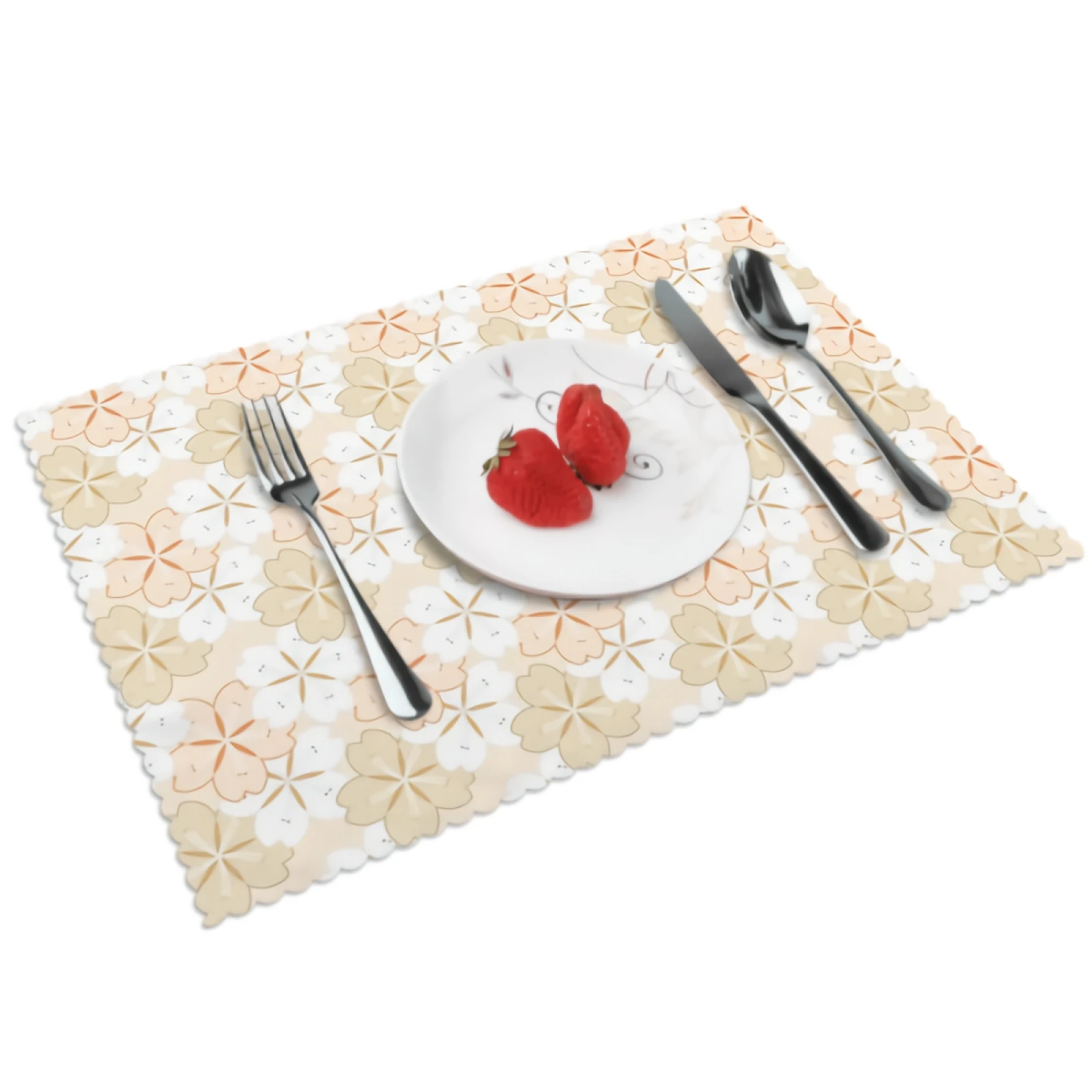 

Cherry Blossom Placemats for Dining Table 12 x 18 inches Heat Resistant Table Placemats Set of 4 for Kitchen Dining Table