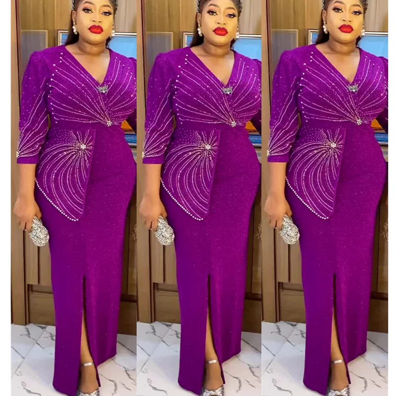 

Luxury Evening Dresses for Women Plus Size African Wedding Party Long Dress Turkey Outfits Robe Dashiki Ankara Africa Clothing