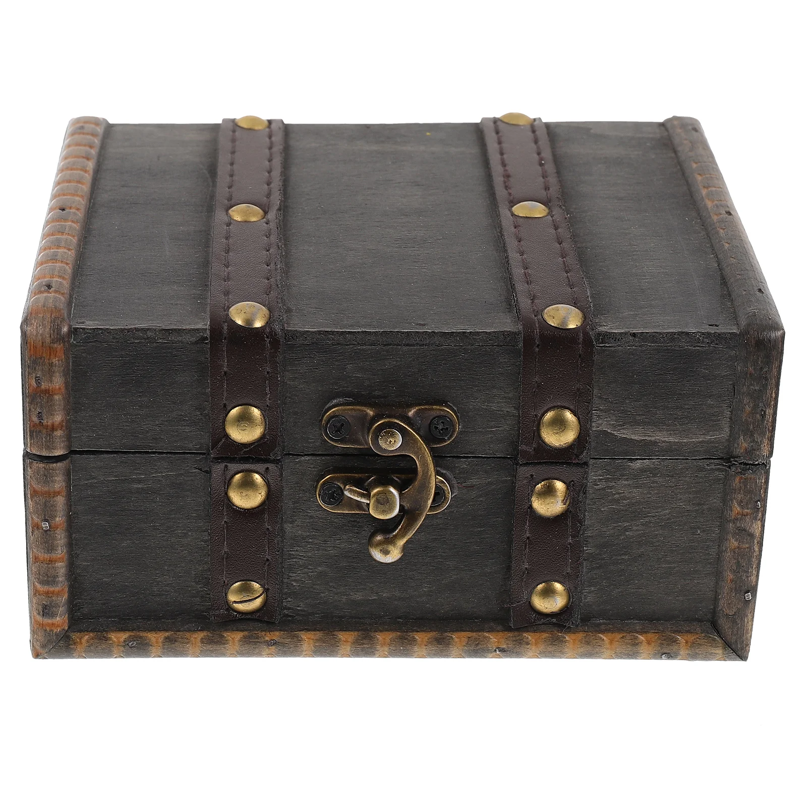 

Box Storage Jewelry Wooden Organizer Case Wood Decorative Treasurecontainer Keepsake Holder Trinket Retro Sundries Vintage